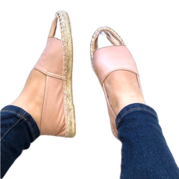 London Rebel Shoes - London Rebel Plush Pink Espadrille Flats